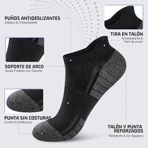 Miniatura 4 de 10/20 Pares Calcetines Tobilleros Hombre Mujer, Calcetines Cortos Algodón Transpirables, Ideales para Deporte, Correr, Casa, Trabajo, Verano