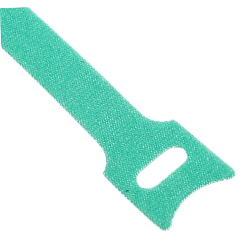 BESTYASH 100 piezas de bridas de gancho y bucle para cables para electrónica reutilizables, organizadores de cables verdes 12 mm x 300 mm miniatura 3