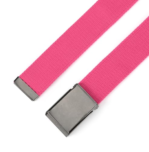 Image of Mile High Life Canvas Web Belt | Cut to Fit Up to 52 inch | Flip-Top Matte Silver Nickel Buckle 12 Colors