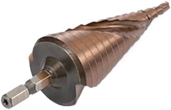 Step Drill Bit Cobalt Cone Hex Shank Drill Bits 1Pcs(M2 Coated,4-12mm(9 Steps))