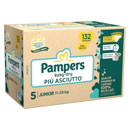 Pampers Babydry Esapack Taglia 5^ Junior - 132 Pannolini