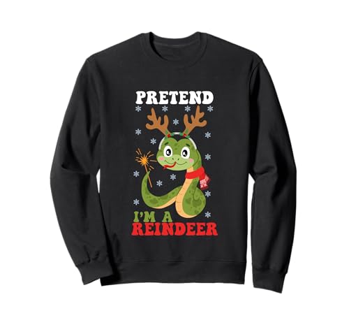 Disfraz de Navidad de reno con dibujos animados de serpiente Sudadera