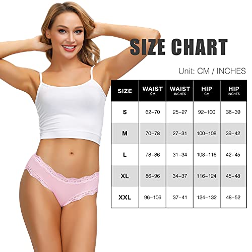 LYYTHAVON Women’s Underwear Soft Breathable Cotton Brief Ladies Panties 5-Pack