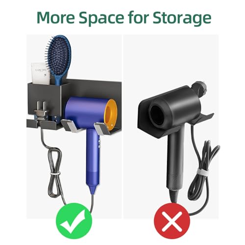 Suporte de secador de cabelo, suporte de secador de cabelo de aço inoxidável Dyson para secador de c