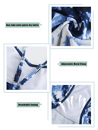 Girls One Piece Swimsuits Hawaiian Floral Bathing Suit for Kids Adjustable Straps Swimwear 3-16 Years4