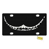 Tobe Yours License Plate We're All Mad Here Cat Smile Face Printed Auto Truck Car Front Tag Personalized Metal License Plate 6'x12'