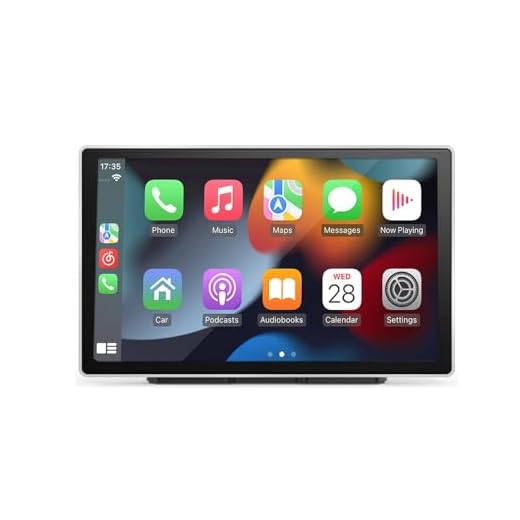 Wireless Carplay with 4K Dash Cam, 9" Portable Carplay Screen for Car, Apple Carplay & Android Auto Car Satellite Radio with 1080P Backup Camera, GPS Navigation/Mirror Link/Voice Control/Bluetooth