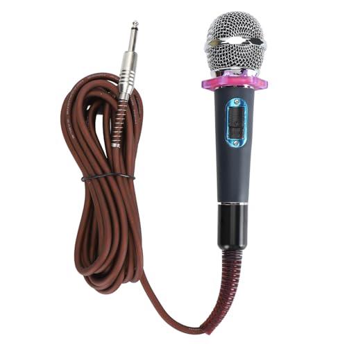 GOWENIC Microphone, Handheld Mic, Dynamic Moving Coil Cardioid Microphone for Singing, 3 Pin XLR Interface, Compatible for Power Amplifiers, Mixers, Effects Processors (Blue)