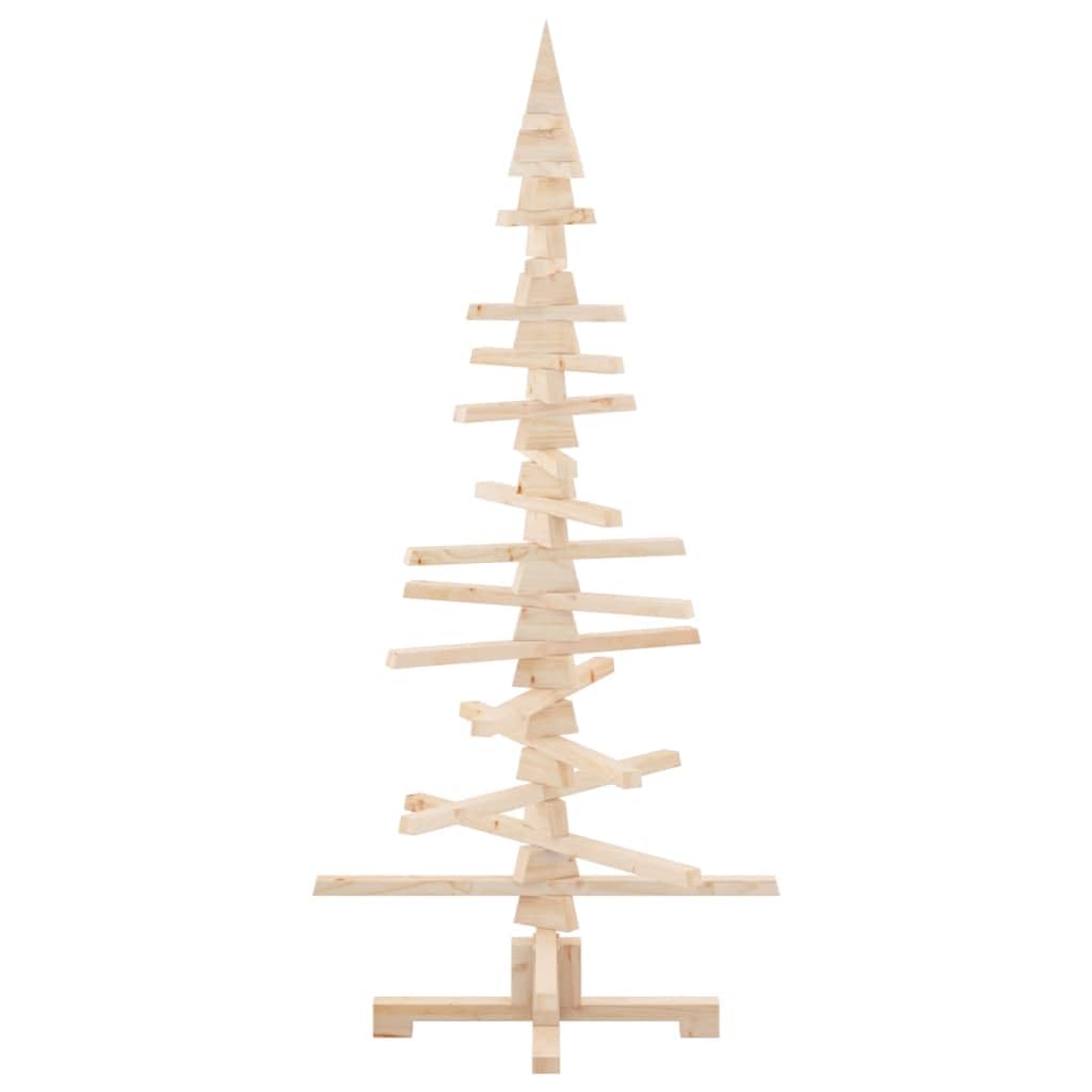 vidaXL Arbre de Noël en Bois Bois de pin Massif Naturel Non Fini