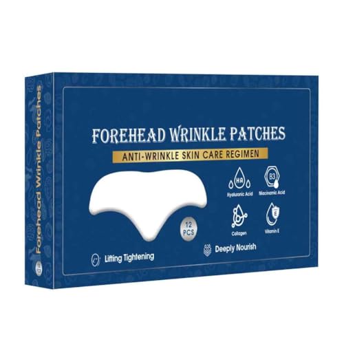 24PCS Forehead Wrinkle Patches with Aloe Collagen Vitamin E Anti Wrinkle Patches Forehead 8 Hour Night Wrinkles Treatment Natura
