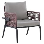 Loungeset Sciacca 4-Sitzer Schwarz & Burgunderrot