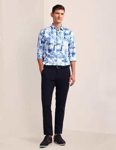 Image of U.S. Polo ASSN. Printed Regular Fit Shirt for Men - 100% Cotton, Breathable & Comfortable, Full Sleeves Casual Shirt for Men