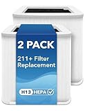 2er-Pack 211+ Ersatzfilter, kompatibel mit Blue Pure 211+ Luftreiniger, Aktivkohlefilter und H13 True HEPA-Filter
