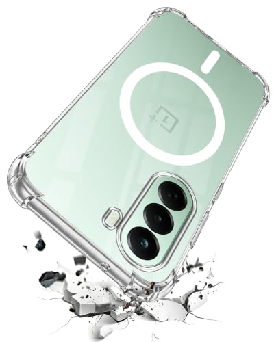 Image of Jkobi Shockproof Crystal-Clear Back Cover for OnePlus Nord CE 6 Lite (Magsafe Wireless Support | Drop & Camera Protection | Hard Polycarbonate)
