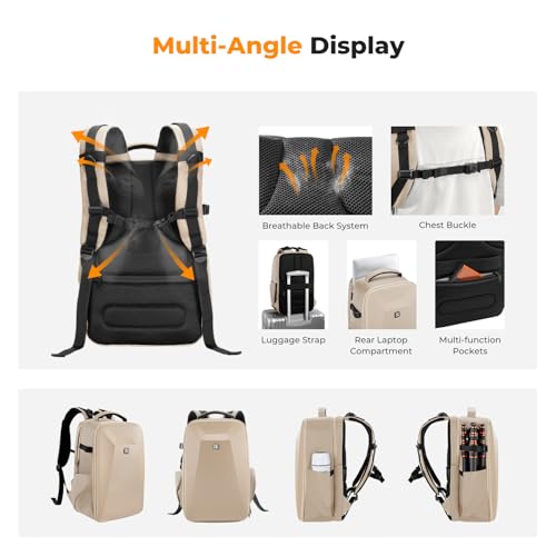 Image of K&F CONCEPT Camera Backpack,Hardshell Photography DSLR Camera Bag with 15-15.6 Inch Laptop Compartment Hard Shell Camera Case Compatible with Canon /Nikon /Sony /DJI Mavic Drone