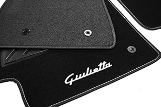 Tappetini compatibili per Giulietta dal 2010 al 2020 con logo ricamato e battitacco (2 ricami)