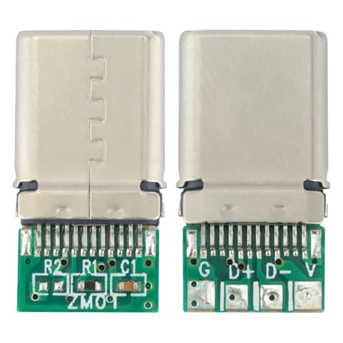 10 Piezas USB Tipo C Conector Macho y Hembra miniatura 5
