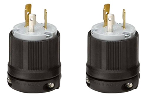 OCSParts L6-15P Grounding Locking Plug, 15A 250V AC, 2 Pole 3 Wire, cUL Listed, NEMA L6-15