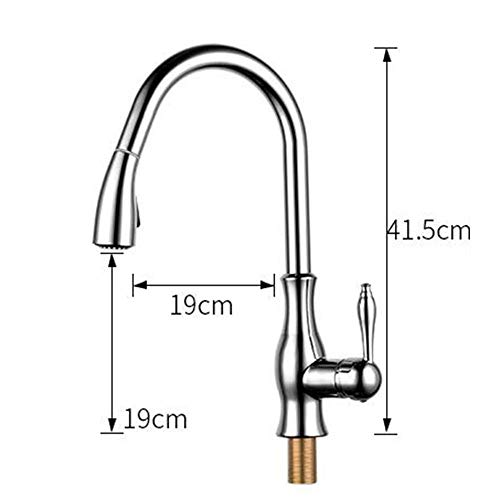 Mitigeur rétractable évier cuisine antirouille haut de gamme double jet - 3