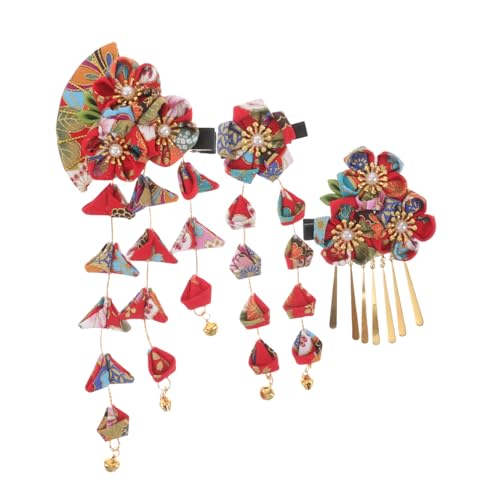 Lot d'épingles à cheveux fleurs style asiatique traditionnel