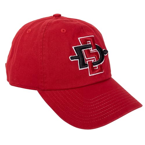 Desert Cactus San Diego State University Baseball Hat SDSU Aztecs Brimmed Embroidered Cap Adjustable Cloth Strap Adult (Style B)