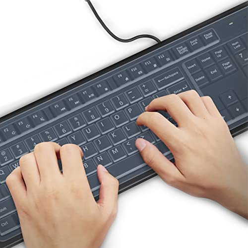 (2 Pack) Universal Clear Anti-Dust Keyboard Skin Protector Cover for 104/107 Keys Standard Desktop Keyboard Reusable Waterproof Keyboard Cover by MUBUY-GOL - Image 4