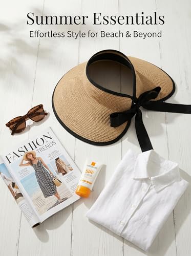 Sombrero visera para mujer con ala ancha y protección UV miniatura 7