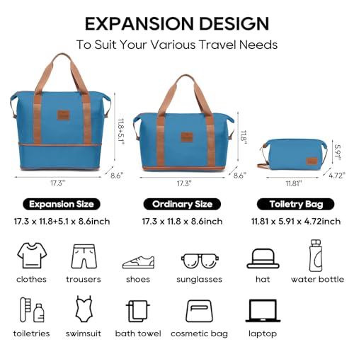 imiomo Travel Gym Duffel Bag - Weekender Bags for Women, Large Tote Overnight Bag, Sports Shoulder Hospital Bag2