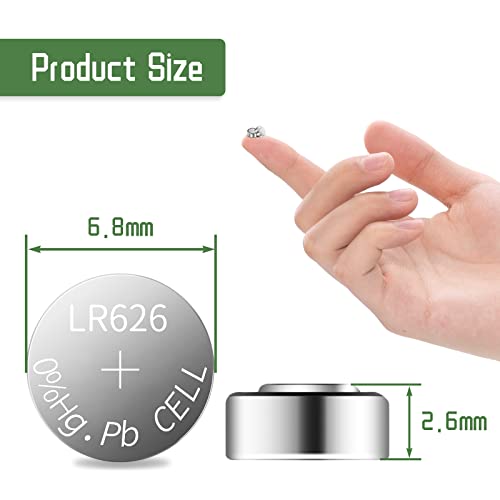 200 Pilas Alcalinas Botón R626 1.5V Durables miniatura 3