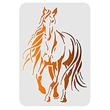 FINGERINSPIRE Plantillas de pintura para dibujo de caballos de 29, pared y tela