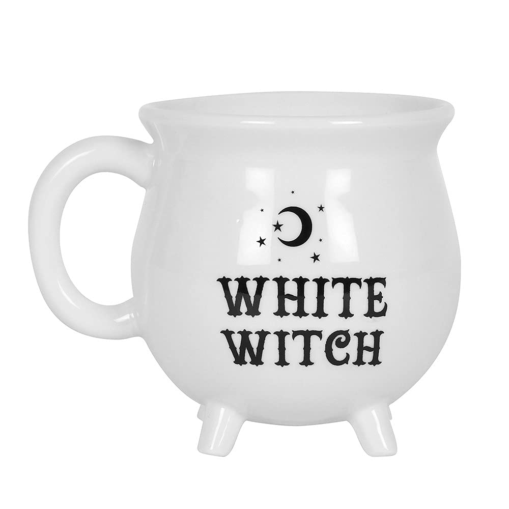 Pacific White Witch Cauldron Mug, 3.93-inch Height, Ceramic, Home Décor, Kitchen