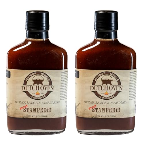 Dutch Oven Stampede Spicy Steak Sauce & Marinade 8oz 2-Pack