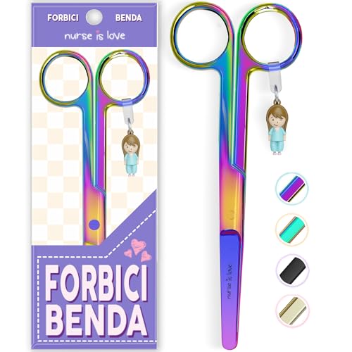 Nurse is Love Forbici Infermiere Mayo | Forbici Infermiera da tessuto | forbici acciaio inox | Ideale per Kit Pronto Soccorso, Infermiere Accessori Si Adatta a Organizer Infermiere disegni