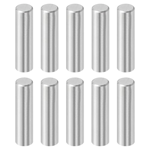 QUARKZMAN 10 Pz 8 mm x 30 mm perni di legno, perni cilindrici in acciaio inossidabile 316L supporto mensola perno perno asta fissaggio elementi mensola perni in metallo tonalità argento