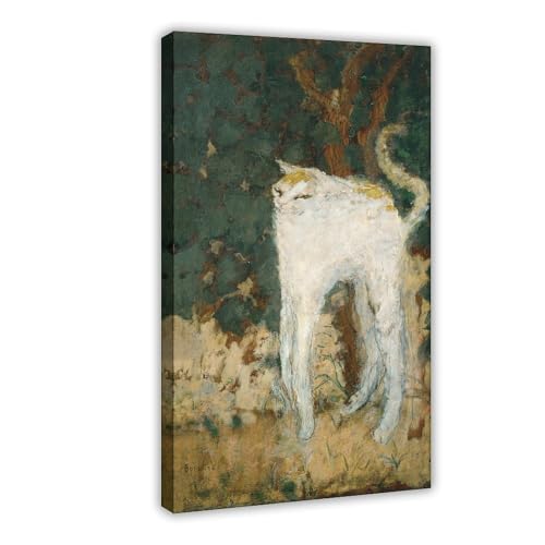 Impression Pierre Bonnard chat blanc art mural haut de gamme 20x30 cm avec cadre