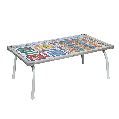Image of Foldable Wooden Study & Play Table for Kids - Multi-Purpose Kids Desk with Storage, Adjustable Height Learning Table for Toddlers, Children (Multicolour)