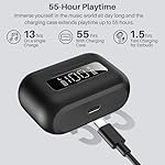 TOZO Hybrid Active Noise Cancelling Wireless Earbuds with 6 Mics AI Clear Call Ear Buds 55H Playtime with LED Display 32 Preset EQs via APP Bluetooth 5.3 IPX8 Waterproof in Ear Headphones - Image 5