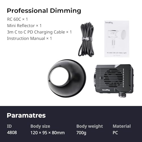 SmallRig RC 60C RGB LED Video Light, Portable Continuous Output Lighting by SMALLRIG - Used condition - Image 9