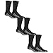 Fruit of the Loom Men's Crew 6 Pack, Black, Shoe Size 6-12/Sock Size 10-13