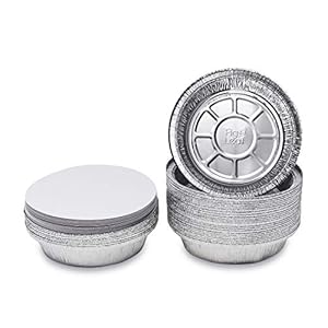 (360 Pack) Premium 7-Inch Round Foil Pans with Board Lids l Extra-Heavy Duty l Disposable Aluminum Tin for Roasting, Baking, or Cooking