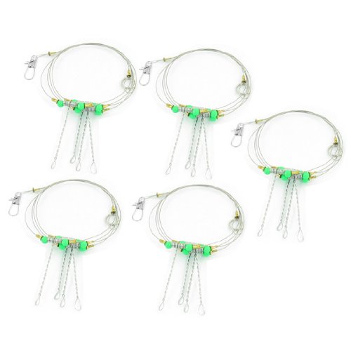 Ruilogod 5pcs 72cm Stainless Steel Fishing Bait Fish Wire Leader miniatura 1