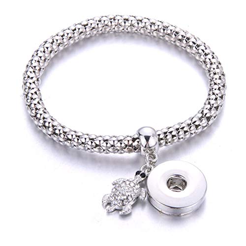 Lovglisten 6Pcs New Snap Bracelet For Women Fit Diy 18Mm Snap Jewelry Elastic Snap Buttons Bracelet Jewelry #TOP6