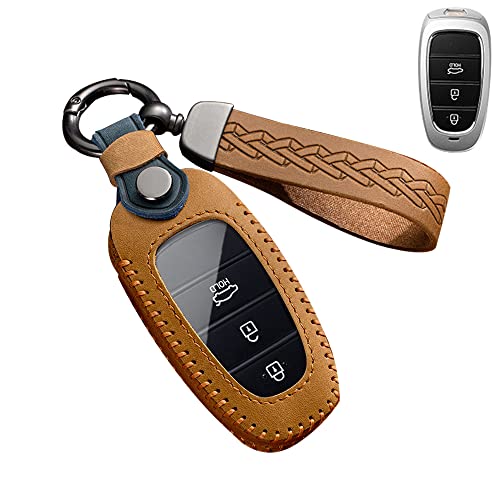 Coque de clé de voiture en cuir ontto Hyundai Tucson NX4 Ioniq 5 protection