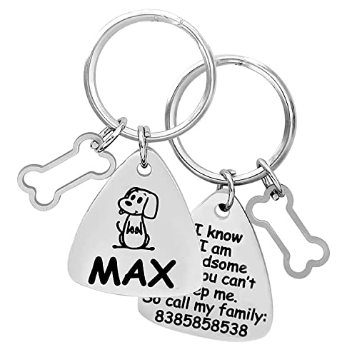 Image of Jypr Customized Product's Pet ID Face Tag Personalize Black Laser Engraved Name Locket Collar Tag for Your Loving Pet Dog, Cat 2 MM Tiny with Little Paw Charm (Drop Shape Large)