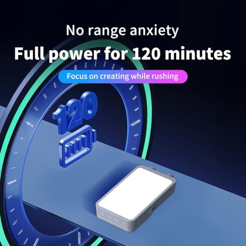 Éclairage vidéo de batterie portable multifonctionnel pour direct et voyage - 5