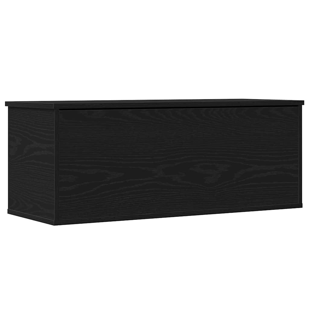 vidaXL Caja de Almacenamiento Roble Negro 90 x 35 x 35 cm, Caja de Almacenamiento Moderna, Organizador Rectangular, Solución sin Desorden, Espacio Ample, Diseño Compacto