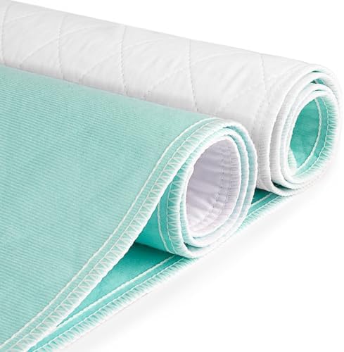 CoolShields Waterproof Bed Pads Incontinence 34'' x 36'' (4 Pack) Washable Reusable Bedwetting Mattress Protector Pad for Kids, Adults, Elderly, and Pets