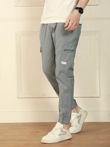 Image of Dennis Lingo Men's | Solid | Mid Rise | Relaxed Fit | Cargo Joggers