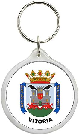 ROUND KEYCHAIN. VITORIA GASTEIZ - ALAVA COAT OF ARMS