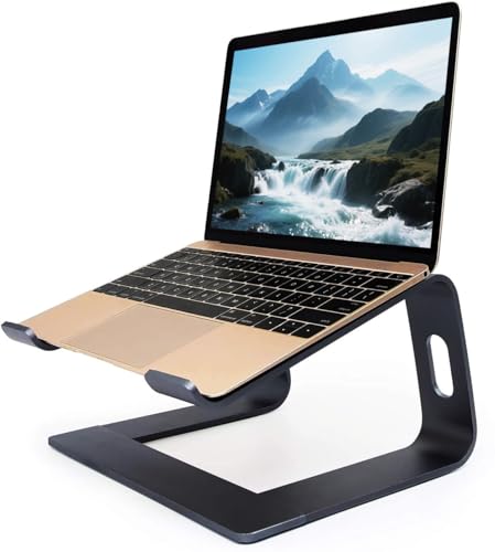 Catálogo de Bases de portátiles los más recomendados. 44 Jasinber Soporte para computadora portátil, Soporte ergonómico de Aluminio para computadora, Compatible con MacBook Air Pro, DELL XPS, más computadoras portátiles de 10-17'...
